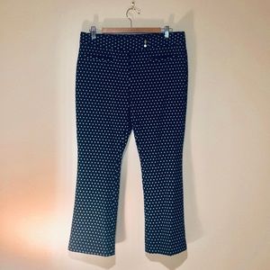 Anthro brocade crop trousers